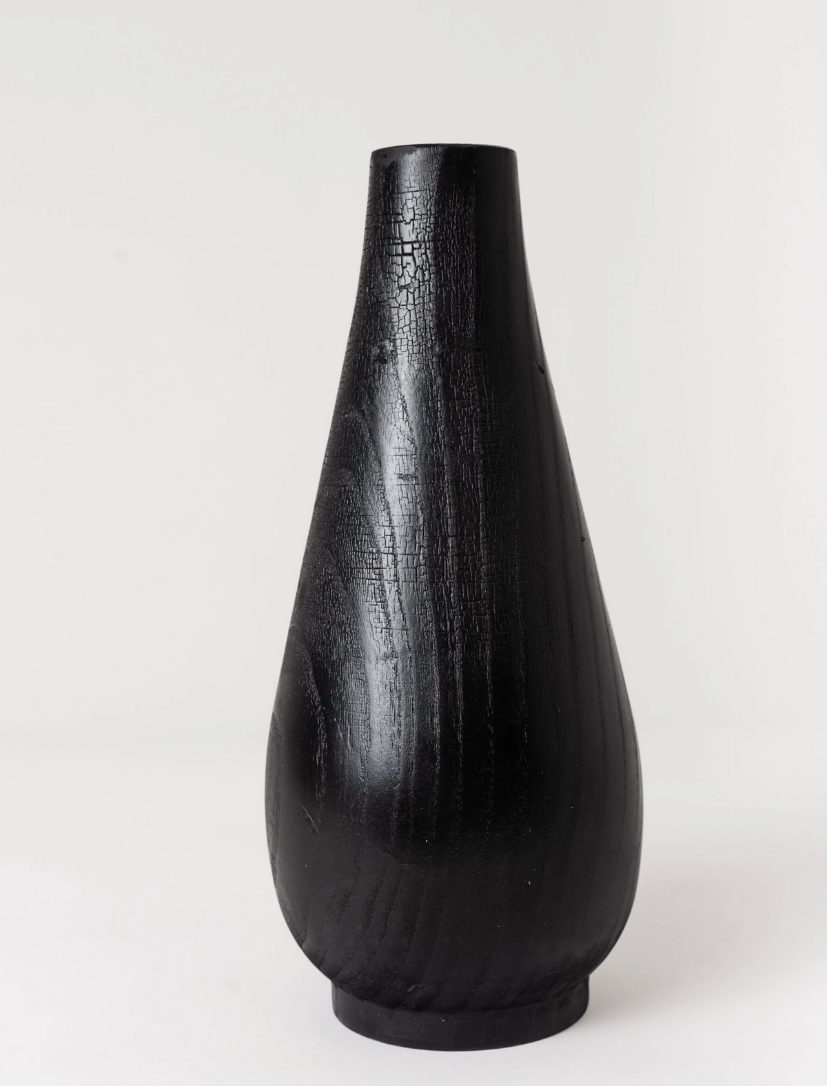 Burnt Wood Vase Wide